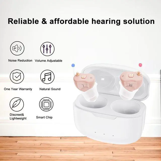 Main image of Elderly Hearing Aids Noise Reduction CIC Rechargeable Mild To Moderate Hearing Loss Adult Comfort Digital Hearing Amplifier