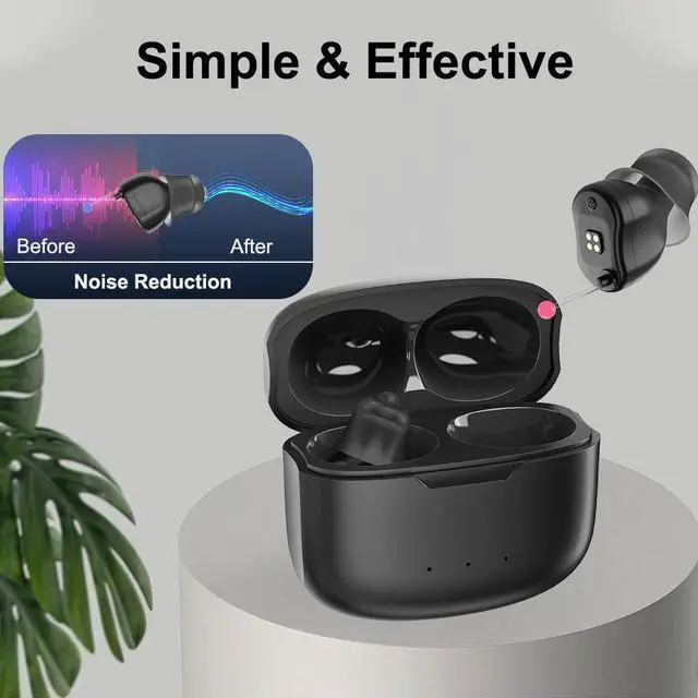 Alt view image 3 of 6 - Elderly Hearing Aids Noise Reduction CIC Rechargeable Mild To Moderate Hearing Loss Adult Comfort Digital Hearing Amplifier