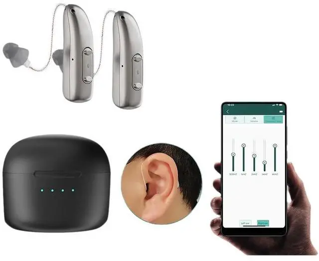 Main image of Rechargeable Behind ear hearing aids, Bluetooth with App control (Ref: R03L1)