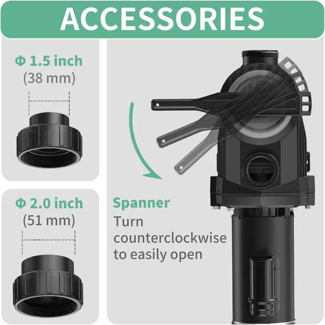Alt view image 6 of 7 - 2.5HP 6240GPH Pool Pumps Above Ground and Inground, 1725RPM/3450RPM 2-Speed Swimming Pool Pumps, Super Power, Salt/Fresh Water, IP44 Waterproof, Energy Saving