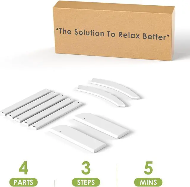 Alt view image 3 of 6 - dirondack Ottoman, HDPE All Weather Outdoor Adirondack Chair Footrest, Plastic Folding Footstool for Deck Backyard Patio Outdoor Poolside Porch Lawn Indoor, 19.7 inch Width, White 2 PCS