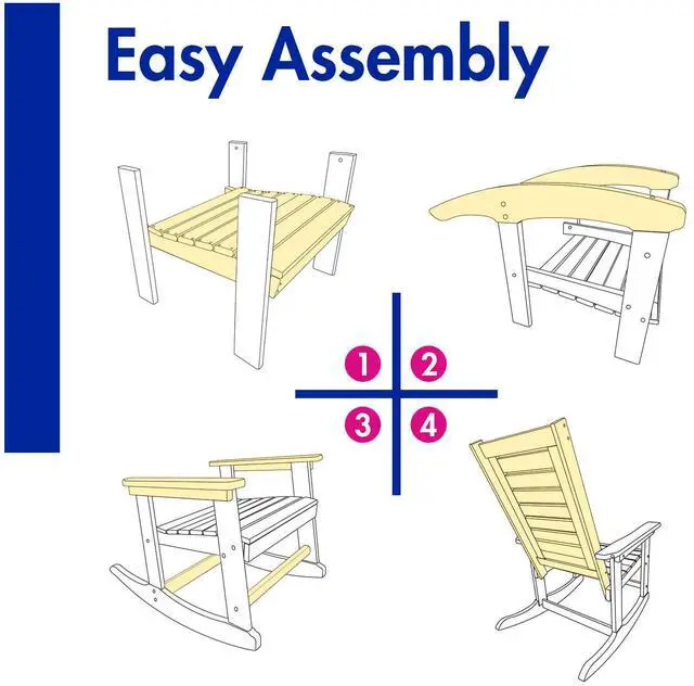 Alt view image 5 of 7 - Outdoor Rocking Chair Wood Grain, HDPE All-Weather Porch Rocker, Oversized Plastic Rockers w/Wood Texture & High Back for Outside Indoor Living Room Backyard Balcony Garden Patio Red