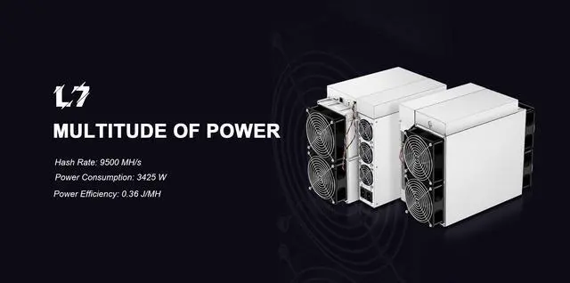 Alt view image 4 of 6 - Antminer L7 9050MH/s 3425W Bitcoin Mining Machine  BTC Asic Miner  Cooldragon
