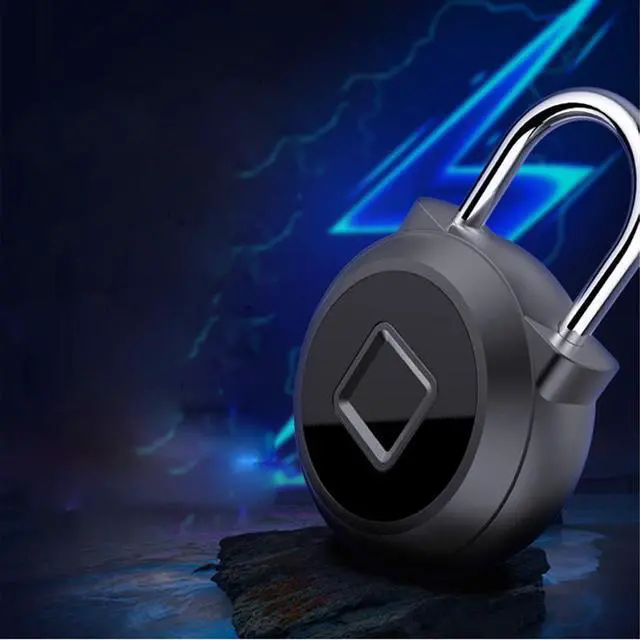 Alt view image 5 of 7 - Smart Fingerprint Padlock Keyless USB Rechargeable Door Lock Quick Unlock Zinc Alloy Metal Fingerprint Lock