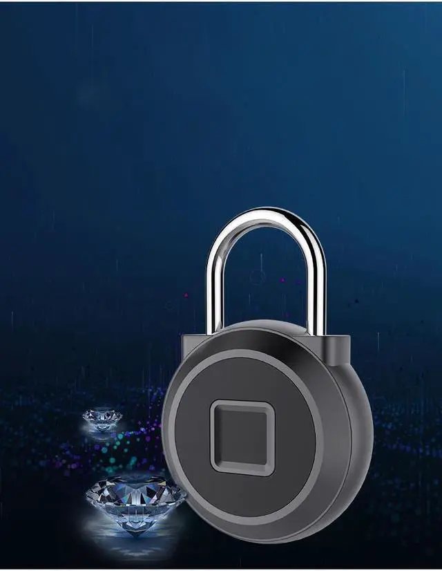 Alt view image 7 of 7 - Smart Fingerprint Padlock Keyless USB Rechargeable Door Lock Quick Unlock Zinc Alloy Metal Fingerprint Lock