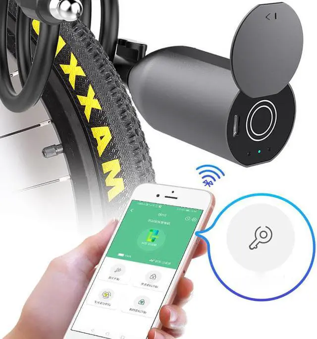 Alt view image 7 of 7 - Waterproof Bike Lock Fingerprint Padlock Bicycle Safe Anti-theft Anti-shear Smart Door Lock for Motorcycle Gate Outdoor