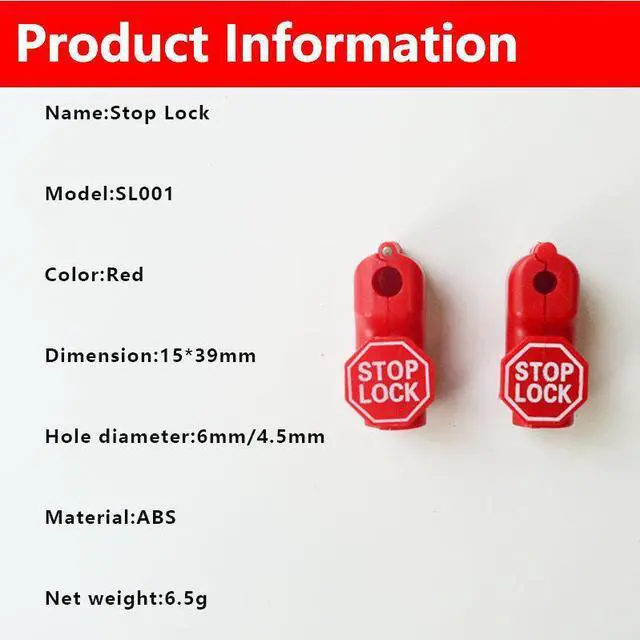 Alt view image 2 of 7 - 51pcs Stop Lock And Magnetic Key Detacherfor Store Display Security Hook Stoplok Plastic Little Red Hook Lock 6mm