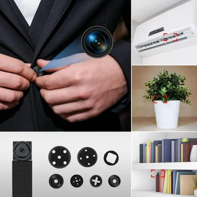 Alt view image 3 of 7 - New Spy Camera Hidden Camera Nanny Cam, MITUUT Mini Camera 4K Ultra HD with Wireless WiFi Camera, Portable Home Security Indoor Outdoor Secret Pinhole Small Camera