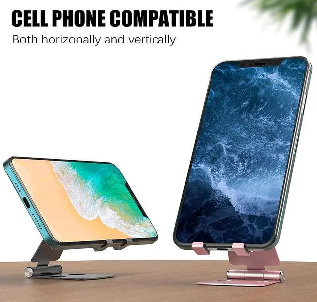 Alt view image 2 of 7 - 2Pack Cell Phone Stand for Angle Height Adjustable Desk Sturdy Aluminum Metal Cute Phone Holder for iPhone,iPad, Mobile Phone, All Android Smartphone,Desktop
