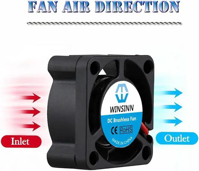 Alt view image 5 of 6 - WINSINN 25mm Fan 24V Dual Ball Bearing Brushless 2510 25x10mm for DIY Mini Cooling PCB/Notebook/Graphics Card (Pack of 5Pcs) 24V