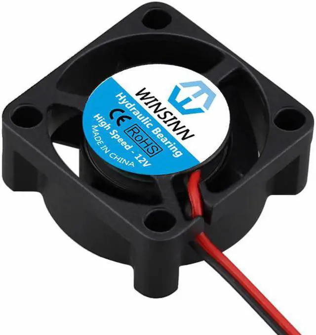 Alt view image 3 of 6 - WINSINN 25mm Fan 5V 12V 24V Hydraulic Bearing Brushless 2510 25x10mm for DIY Mini Cooling PCB/Notebook/Graphics Card 2PIN (Pack of 5Pcs) 12V