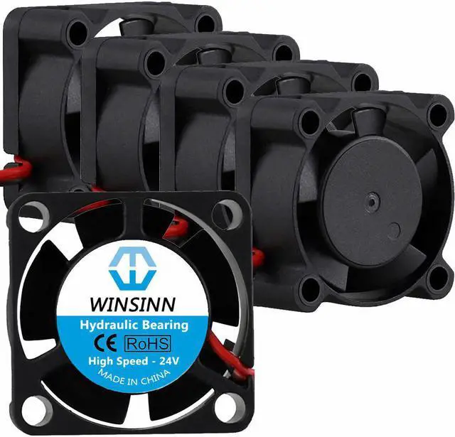 Main image of WINSINN 25mm Fan 5V 12V 24V Hydraulic Bearing Brushless 2510 25x10mm for DIY Mini Cooling PCB/Notebook/Graphics Card 2PIN (Pack of 5Pcs) 24V