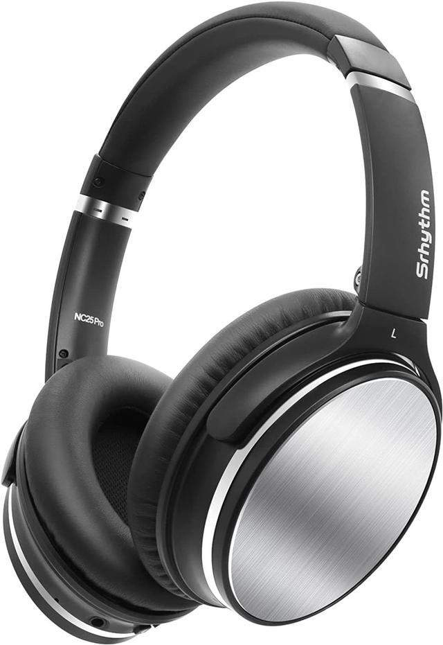 Srhythm NiceComfort 25Pro Active Noise Cancelling Headphones  Wireless,Bluetooth Headset with Game Mode Black 