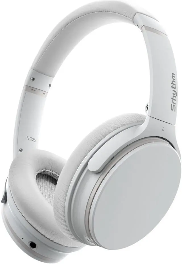 Main image of Srhythm NC25 Active Noise Cancelling Headphones Bluetooth 5.3,ANC Stereo Headset Over-Ear with Hi-Fi,Mic,50H Playtime,Voice Assistant,Low Latency Game Mode White