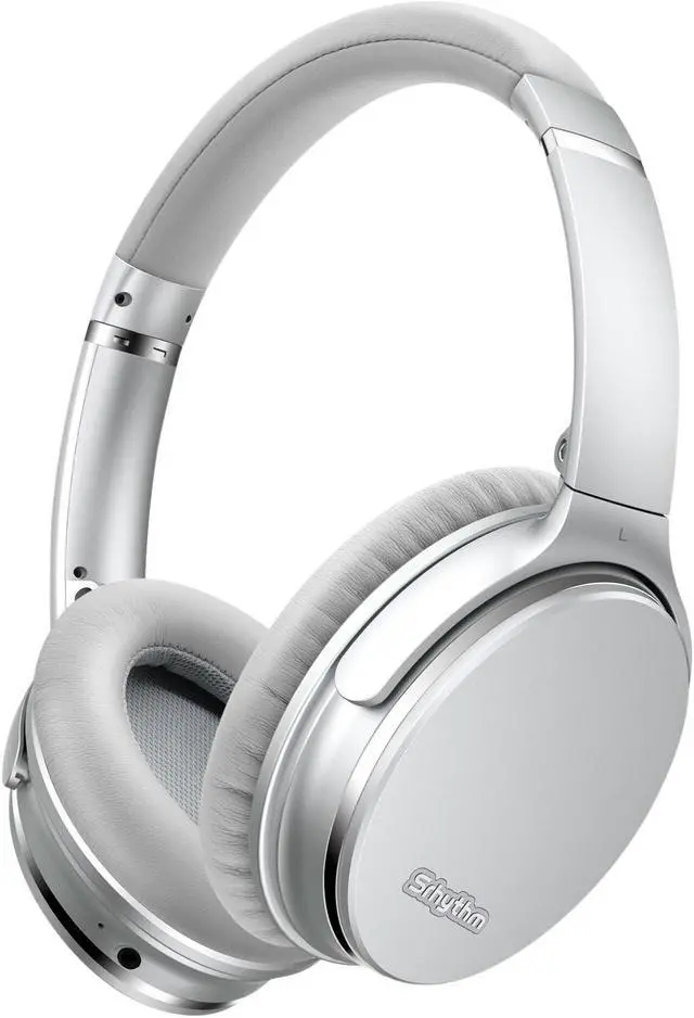 Main image of Srhythm NC35 Noise Cancelling Headphones Wireless Bluetooth 5.3, Fast Charge Over-Ear Lightweight Headset with Microphones,Mega Bass 50+ Hours Playtime Silver