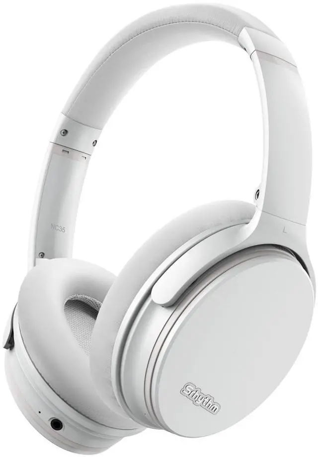 Main image of Srhythm NiceComfort 35 Lightweight Hybrid Noise Cancelling Headphones,with Titanium Coated Speakers,Low Latency,ANC for wired and Bluetooth Wireless White