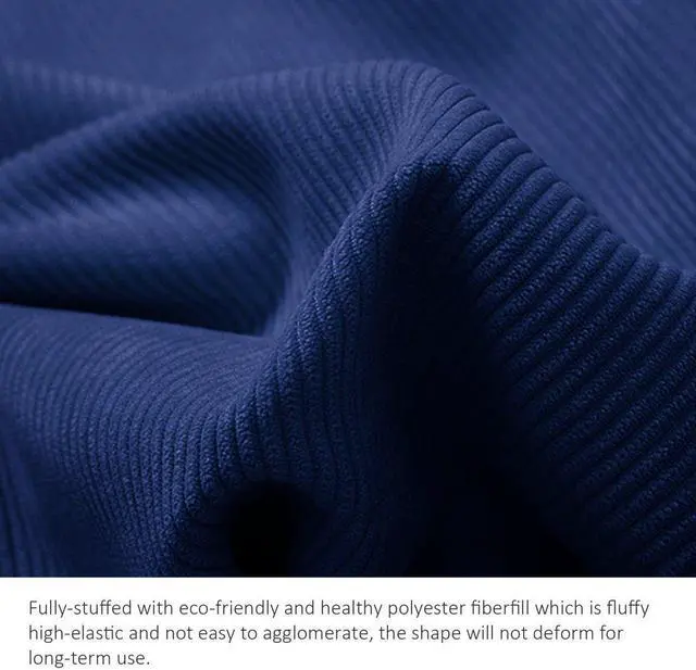 Alt view image 6 of 7 - Rucener Large Bed Rest Wedge Pillow Headboard Reading Back Support Body Positioning Daybed Cushion for Neck Shoulder Leg Pain Acid Reflux Inclined Elevation Tufted Buttons Removable & Washable Cover