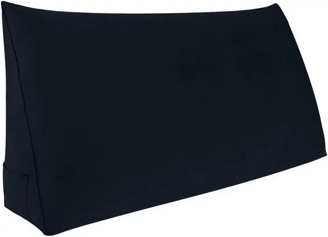 Alt view image 2 of 7 - Rucener Large Bolster Triangular Positioning Support Reading Backrest Wedge Pillow for Headboard for Day Bed Bunk Bed with Removable Cover Velvet