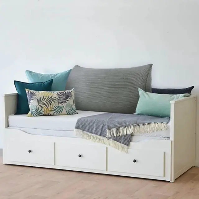 Alt view image 6 of 7 - Rucener Large Bolster Triangular Positioning Support Reading Backrest Wedge Pillow for Headboard for Day Bed Bunk Bed with Removable Cover No Button