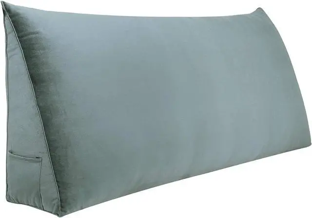 Main image of Rucener Large Bolster Triangular Positioning Support Reading Backrest Wedge Pillow for Headboard for Daybed Bunk Bed with Removable Cover