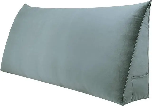 Alt view image 5 of 5 - Rucener Large Bolster Triangular Positioning Support Reading Backrest Wedge Pillow for Headboard for Daybed Bunk Bed with Removable Cover
