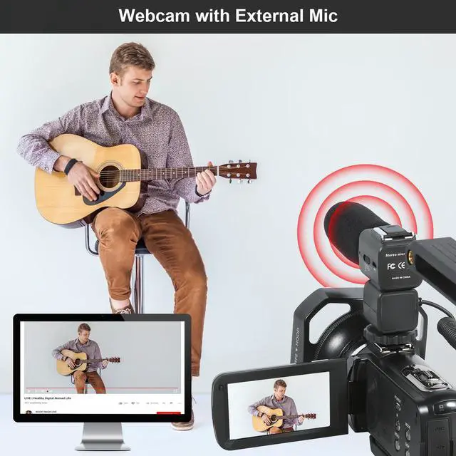 Alt view image 5 of 5 - Video Camera 4K, Camera for YouTube Live Streaming 56MP, Easy to Use Vlogging Camera with External Microphone, IR Night Vision 16X Digital Zoom WiFi Remote Control Video Recorder
