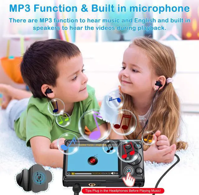 Alt view image 7 of 7 - Digital Camera, 4K Kids Camera for Photography, 64MP MP3 Player Compact Video Camera 18X Digital Zoom Vlogging Camera for YouTube, Auto Focus Point and Shoot Digital Cameras Gift for Students Teens