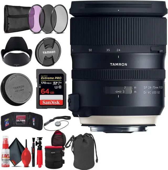 Main image of Tamron SP 24-70mm f/2.8 Di VC USD G2 Lens for Canon with Accessories (INT Model)