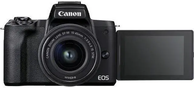 Alt view image 9 of 10 - Canon EOS M50 Mark II 24.1 Megapixel Mirrorless Camera with Lens Black 4728C006