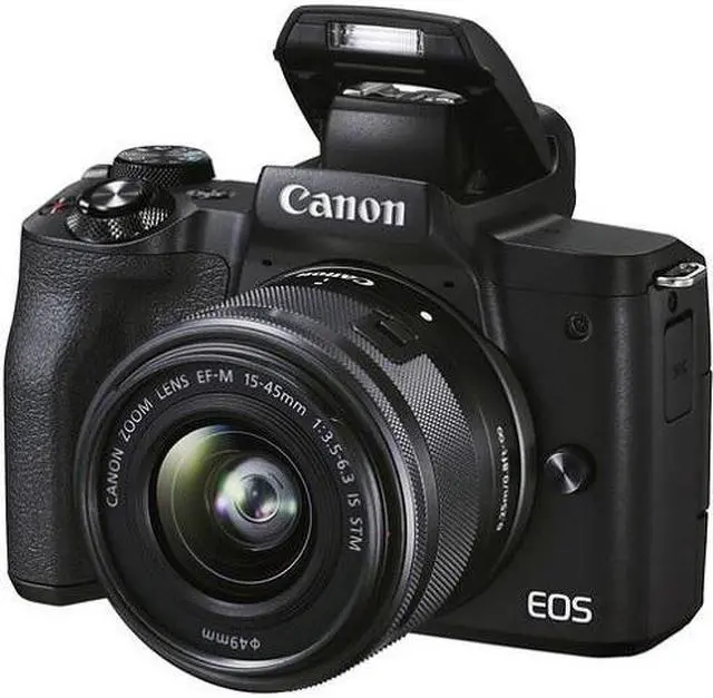 Alt view image 8 of 10 - Canon EOS M50 Mark II 24.1 Megapixel Mirrorless Camera with Lens Black 4728C006