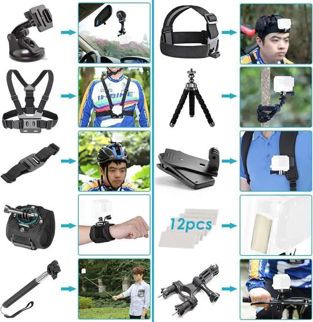 Alt view image 6 of 8 - GoPro HERO10 - Waterproof Action Camera + 64GB Card and 50 Piece Accessory Bundle