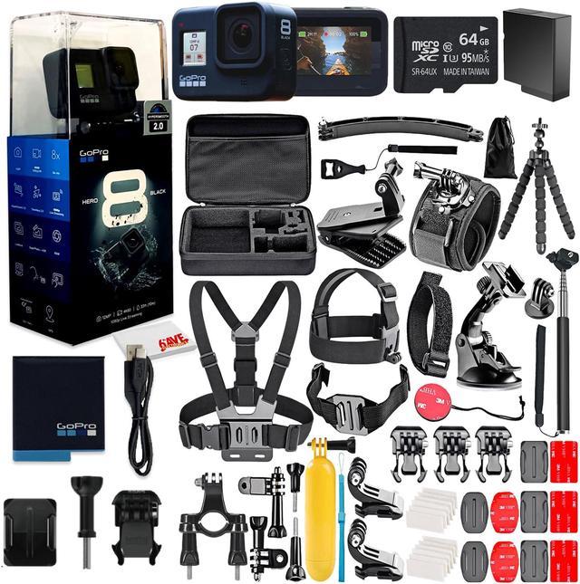 GoPro HERO 12 - Action Camera + 64GB Card, 50 Piece Accessory Kit, 2  Batteries