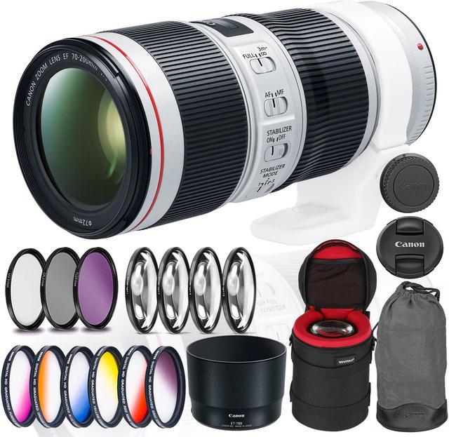 Canon EF 70-200mm f/4L IS II USM Lens Bundle with Cleaning Kit