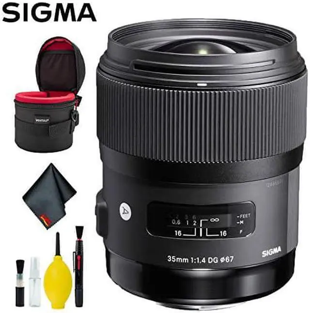 Alt view image 4 of 4 - Sigma 35mm f/1.4 DG HSM Art Lens for Nikon F (Intl Model) Deluxe Kit
