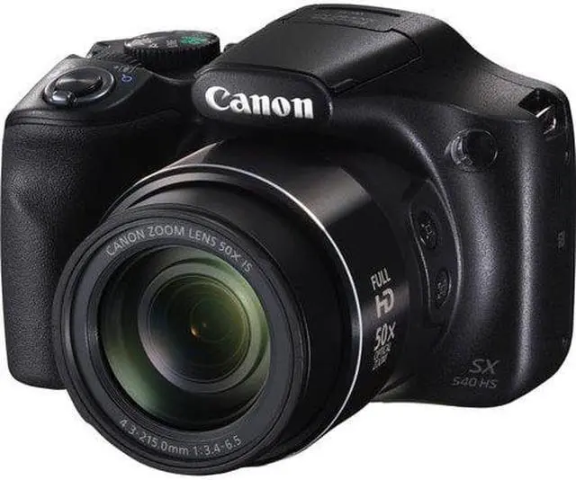 Alt view image 5 of 5 - Canon PowerShot SX540 HS Digital Point and Shoot Camera Bundle with Replacement Battery + 64GB Memory Card + Flexible Tripod and MORE - Intl Model