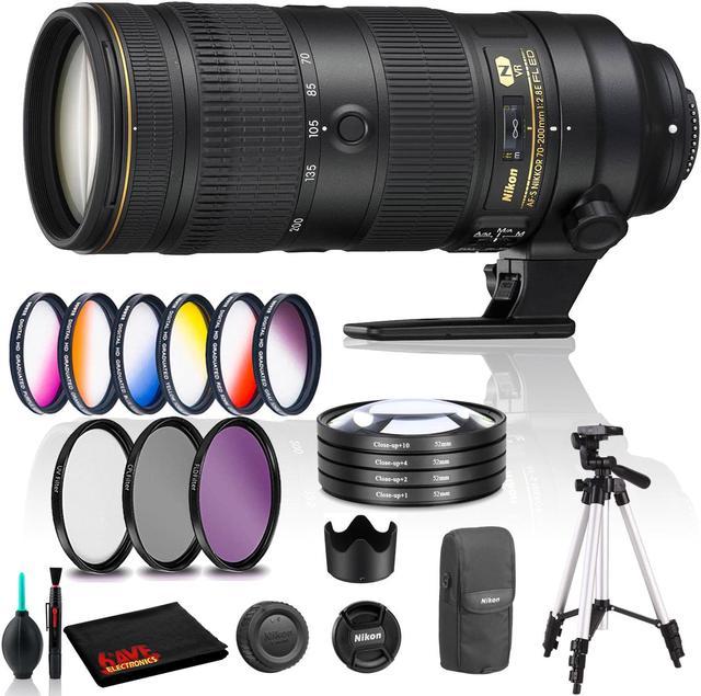 Nikon AF-S NIKKOR 70-200mm f/2.8E FL ED VR Lens with Filters (Intl