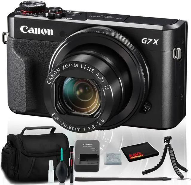 Main image of Canon PowerShot G7 X Mark II Digital Camera (Intl Model) With Case and Tripod