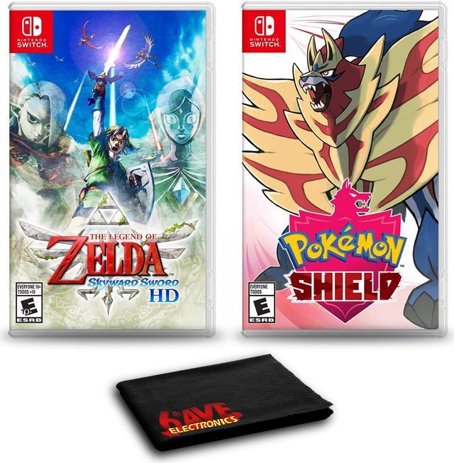 Pokemon Shield & Expansion Pass Switch Game Bundle + Legend of Zelda:  Breath 