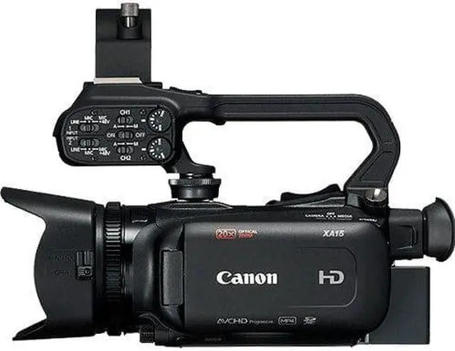 Alt view image 8 of 8 - canon xa15 compact full hd camcorder with sdi, hdmi, and composite output starter accessory bundle