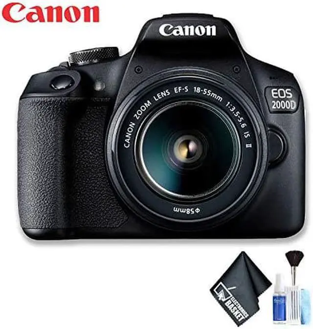Alt view image 2 of 4 - Canon EOS 2000D with EF-S 18-55mm IS II Lens (Intl Model) Basic Bundle
