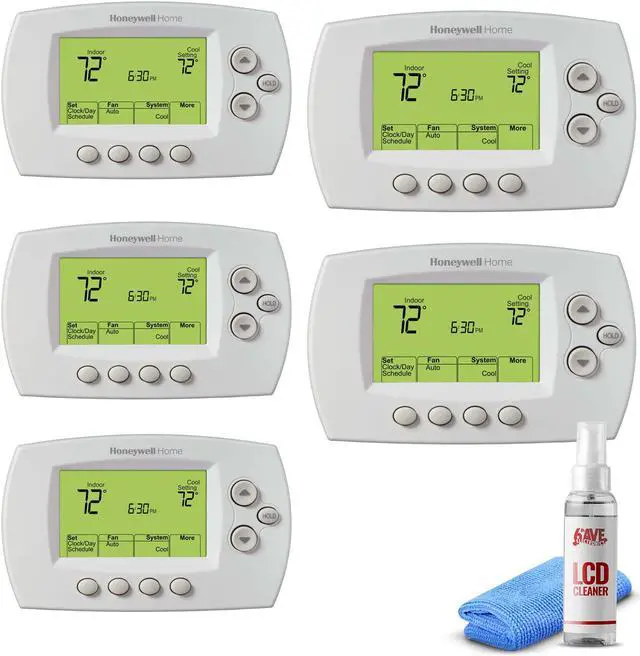 Main image of 5-Pack Honeywell Wireless FocusPRO Programmable Thermostat (YTH6320R1001)