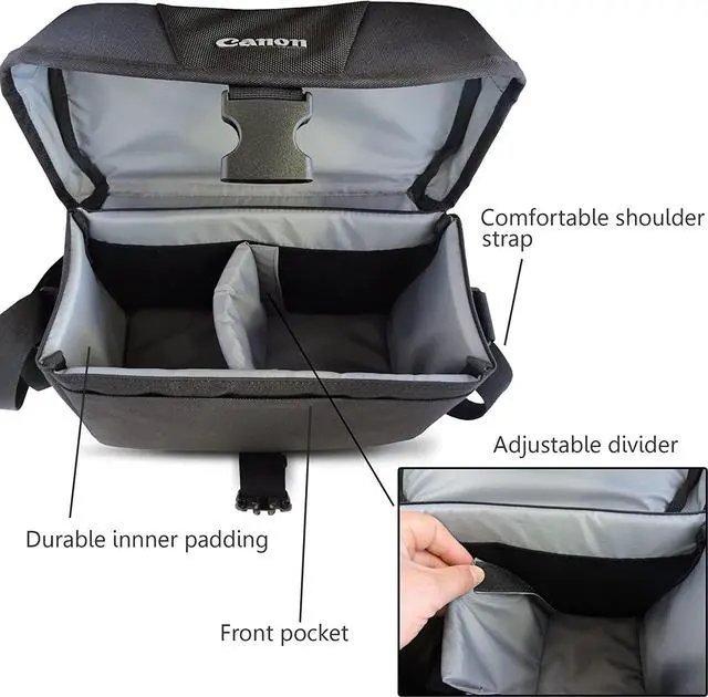 Alt view image 4 of 4 - 4 X Canon 9320A023 100ES Padded Digital SLR Camera Case EOS Shoulder Gadget Bag