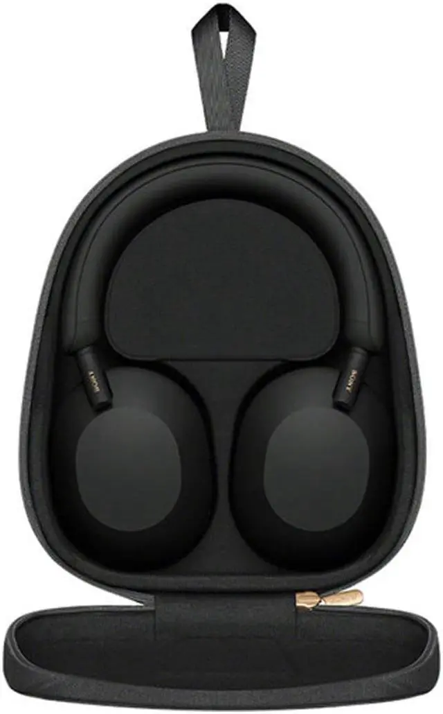 Alt view image 5 of 8 - Sony WH-1000XM5 Noise-Canceling Wireless Over-Ear Headphones (Black), 30 Hours Playback Time, Hands-Free Calling, Alexa Voice Control - Kit with Charging Cube and Portable Charger