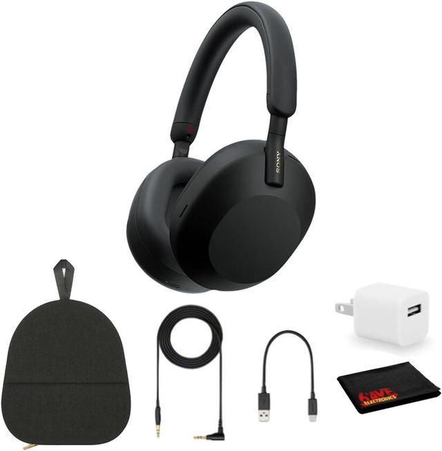 Sony WH-1000XM5 Noise-Canceling Wireless Over-Ear Headphones (Black), 30  Hours Playback Time, Hands-Free Calling, Alexa Voice Control - Kit with