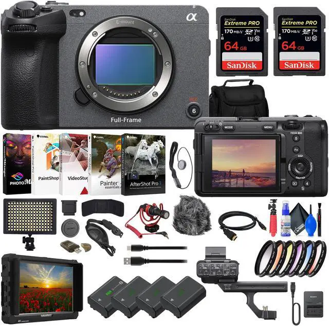 Main image of Sony FX3 Full-Frame Cinema Camera + 4K Monitor + 2 x 64GB Card + Bag + More