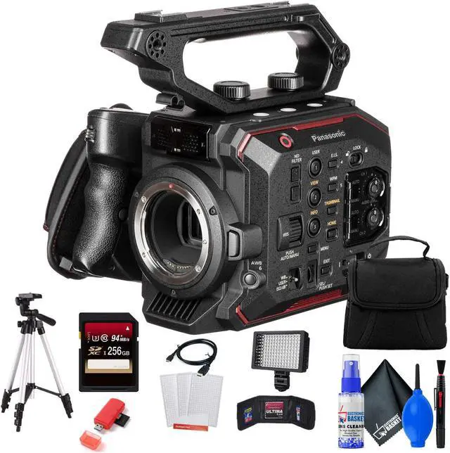 Alt view image 5 of 9 - Panasonic AU-EVA1 Compact 5.7K Super 35mm Cinema Camera W/ 256GB Memory Card, Bag, Tripod, Led Light and More
