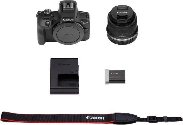 Alt view image 3 of 9 - Canon EOS R100 RF-S18-45mm F4.5-6.3 is STM Lens Kit, Mirrorless Camera, RF Mount, 24.1 MP, Continuous Shooting, Eye Detection AF, Full HD Video, 4K, Lightweight, Wi-Fi, Bluetooth, Content Creation