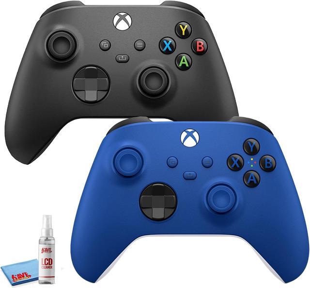 2 Pack Microsoft Xbox Wireless Controllers for Xbox Series X Xbox Series S Xbox One Windows Devices Shock Blue Carbon Black