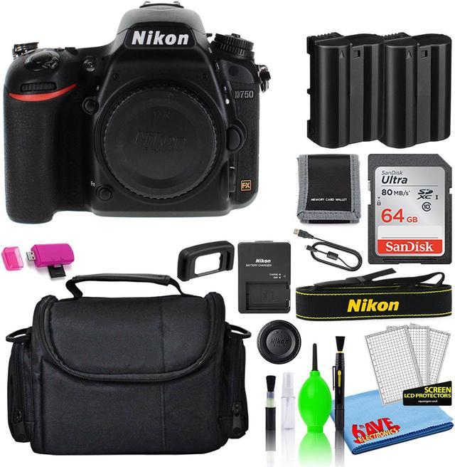 Nikon D750 Digital Camera (Body Only) (1543) + 64GB SD Card +