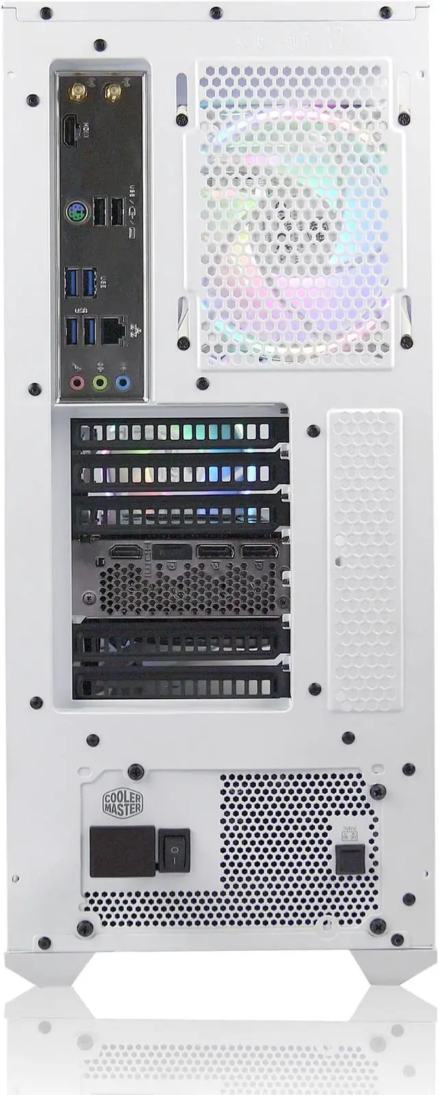 Alt view image 3 of 4 - AVGPC Blizzard Series Gaming PC -Ryzen 7 3700X 3.6GHz, RX 6800 XT 16GB, 16GB 3600MHz DDR4, 1TB NVME M.2 SSD, 240mm Liquid Cooler, ARGB Fans, Wifi/AC, TD500 Mesh White Case, Windows 11